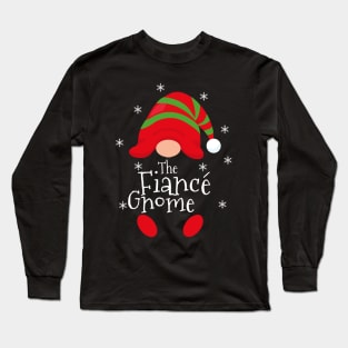 Fiance Gnome Engaged Couples Christmas Long Sleeve T-Shirt